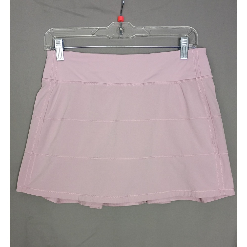 Lululemon Pleated High-Rise Tennis Skirt Pink Peony Sz 6 Built-in Shorts LW8AE0S